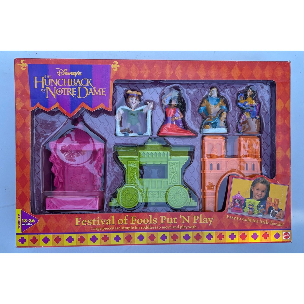 Vintage Y2K Disney Hunchback of Notre Dame Festival of‎ Fools Put N Play Figures